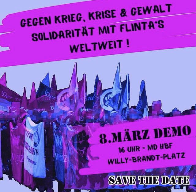 Demo-Aufruf I 8 März Bündnis Magdeburg