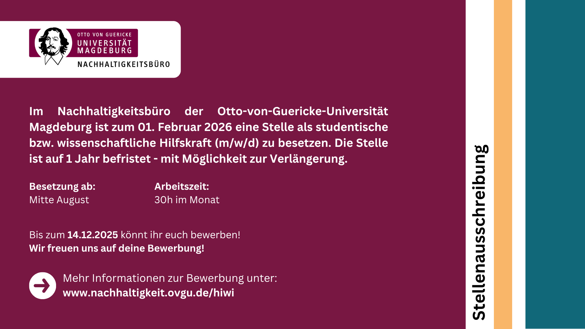 Hiwi-Stellenausschreibung